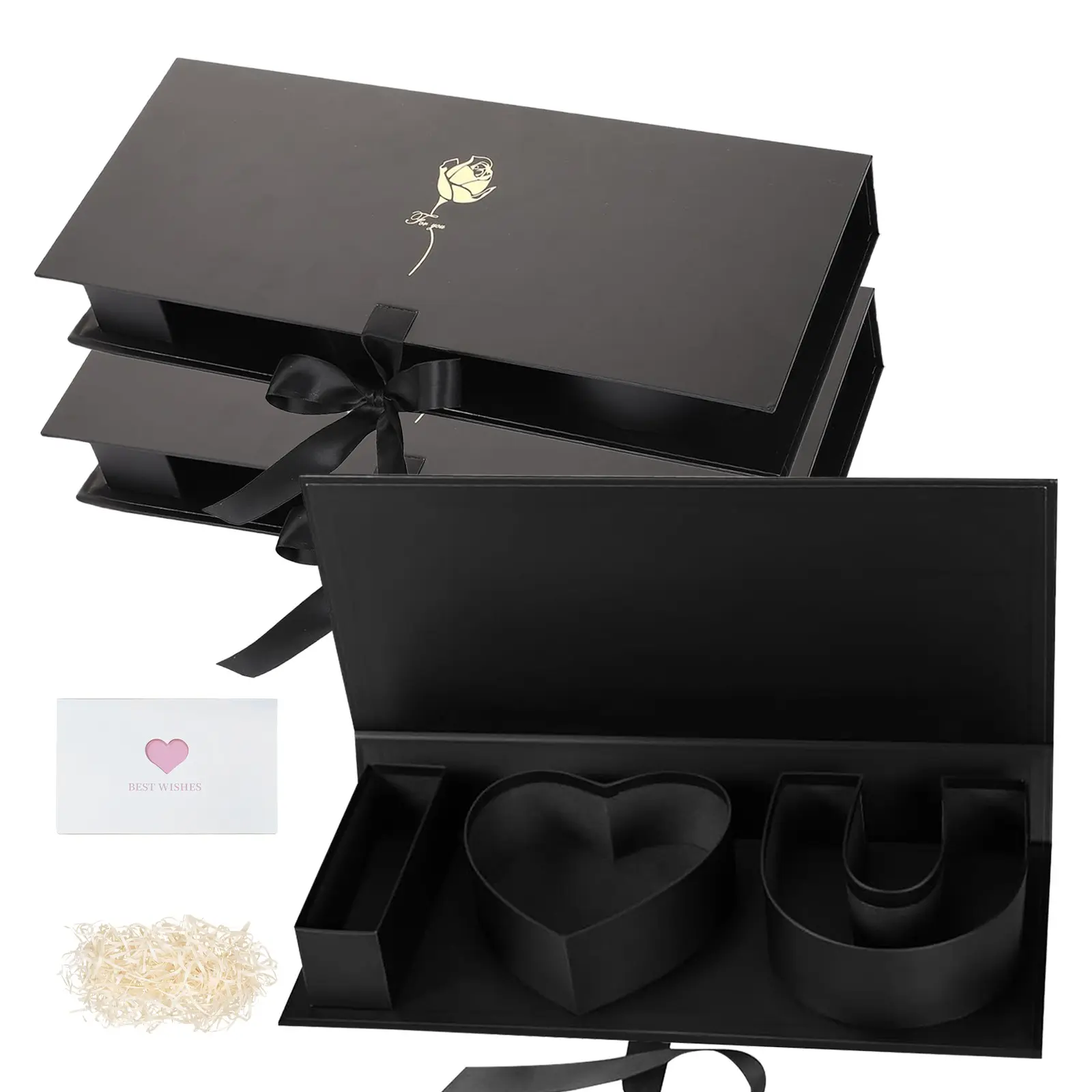 Heart-Shaped Gift Box, Valentines Box, Romantic Gift Box, Fillable Letter Design, Floral Decor, Ideal for Valentine's Day, Weddings & Anniversary