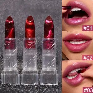 3Pcs Temperature Change Lipstick Set Long Lasting Moisturizing Lips Glossy Nourishing Smooth Non Stick Cup Hydrating Shimmer Lip tint Suitable For Beginner Cosmetic