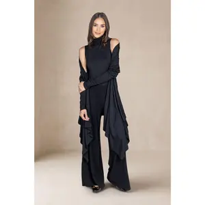 INFINITY WRAP CARDIGAN: BLACK