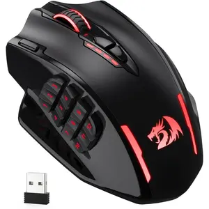 M913  Elite  Gaming , 16000 DPI Wired/ RGB  with 16 Programmable Buttons, 45 Hr  and Pro Optical Sensor, 12 Side Buttons MMO