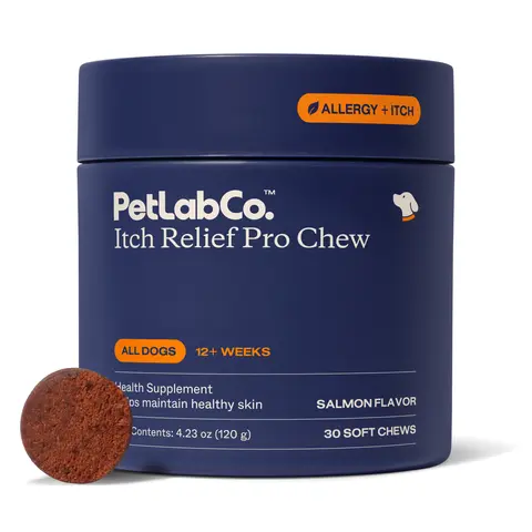 Itch Relief Pro - soft chews containing powerful antioxidants to target scratching, help maintain skin moisture, and support with seasonal skin allergies.