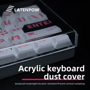 Laternpow Acrylic Clear Transparent Keyboard Cover with Dustproof Waterproof Anti-hit Mechanical Gaming Keyboard