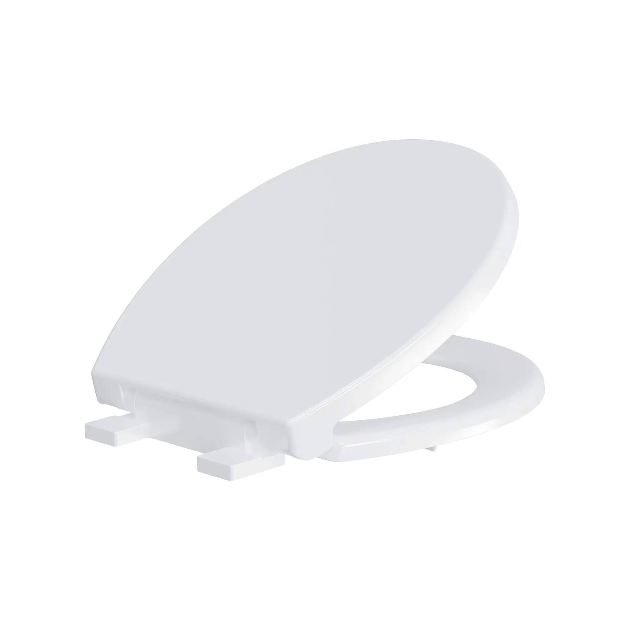 17" Round Plastic Toilet Seat, Universal Fit for Standard Toilets, Soft-Close Quick-Release with Easy Installation Hardware, High-Density PP Resists Wear & Cracks, Built for Daily Bathroom Use, Home Essential for DIY Users