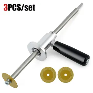 LOZLIN PVC Pipe Inside Cutter with Diamond Grit Wheel & 7-Inch Adjustable Depth for 1-1/2 to 8 Inches, 1/4in Hex Shank for Impact Drivers Heavy Duty Tool