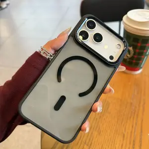 Magnetic Luxury Translucent Armor Shockproof Case Compatible With iPhone 17 Pro Max 17 Air 16 15 14 Plus 12 13 11 Pro Max Wireless Charge Cover