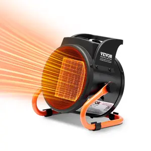 VEVOR Greenhouse Heater, 1500W Fast Heating with Overheat Protection, 2 - Speed Setting Small Grow Tent Heater, Electric Portable Heater Fan for Green House, Flower Room, Workplace, IP24 Waterproof