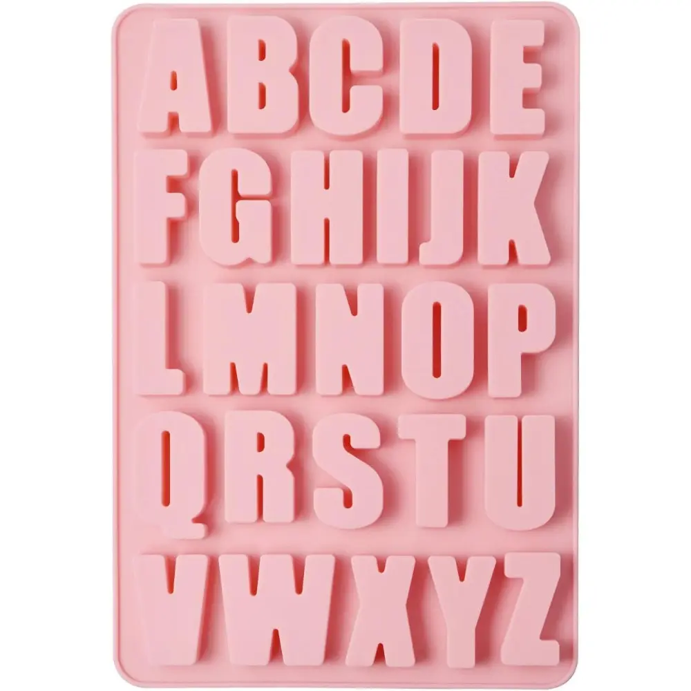 26 Cavities Alphabet Crayon Mold Letter Molds Silicone Alphabet Mold Chocolate Molds Silicone Large Depth, Easy To Release And Clean For Making Cakes, Biscuit Ice Cube Chocolate Resin Concrete