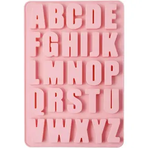 26 Cavities Alphabet Crayon Mold Letter Molds Silicone Alphabet Mold Chocolate Molds Silicone Large Depth, Easy To Release And Clean For Making Cakes, Biscuit Ice Cube Chocolate Resin Concrete