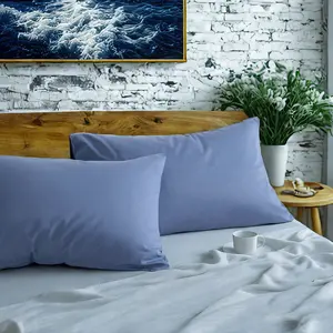 Bedsum 2 Pieces Ultra Soft Cotton Pillowcases,Breathable with Envelope Closure,Durable Bedding Accessories