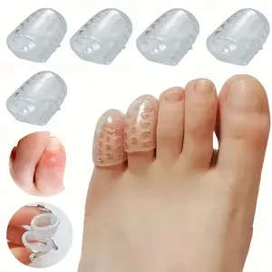 20 Pcs Silicone Clear Finger Toe Protectors, Anti-Slip Breathable Wear-Resistant, Multi-Purpose Protection for Fingers & Toes