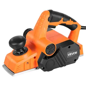 Summervibes VEVOR Electric Hand Planer, 3-1/4-Inch Cut Width, 7-Amp 14500 RPM Corded Power Handheld Planer for Wood, with Adjustable Cut Depth, 2 Blades, for Woodworking Wood Chamfer DIY Smooth Finish Carpentry