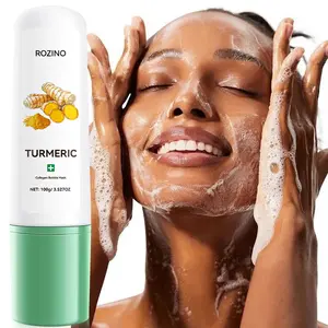 【Ten pack】ROZINO Turmeric Collagen Bubbie Mask 100ml - Refreshing Skincare with Antioxidant-Rich Turmeric & Bubbly Collagen for Soothing Cleansing