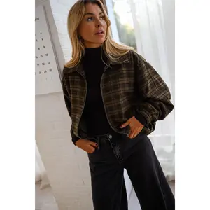 Khaki Checkered Philipa Jacket