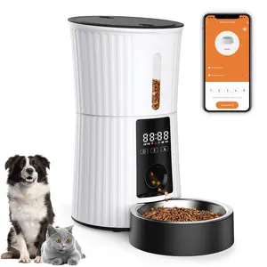 Smart Automatic Pet Feeder with APP Control and Timed Dispenser for Cats and Small Dogs, Freshness Seal, Infrared Blockage Detection, Detachable Easy-Clean Design