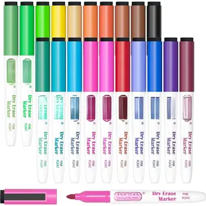 Magnetic Whiteboard Markers, 20 Pieces Fine Tip and Eraser, Dry Erase Whiteboard Markers, for Writing on Whiteboards, Weekly Planner, Glass for School Office Home