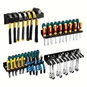 Tool Organizer Rack Heavy Duty Screwdriver Holder, Pliers Holder, Hammer Rack, Wrench Holder Tool Shelf for Workshop Hardware Store Garage, Construction Tool Organizer