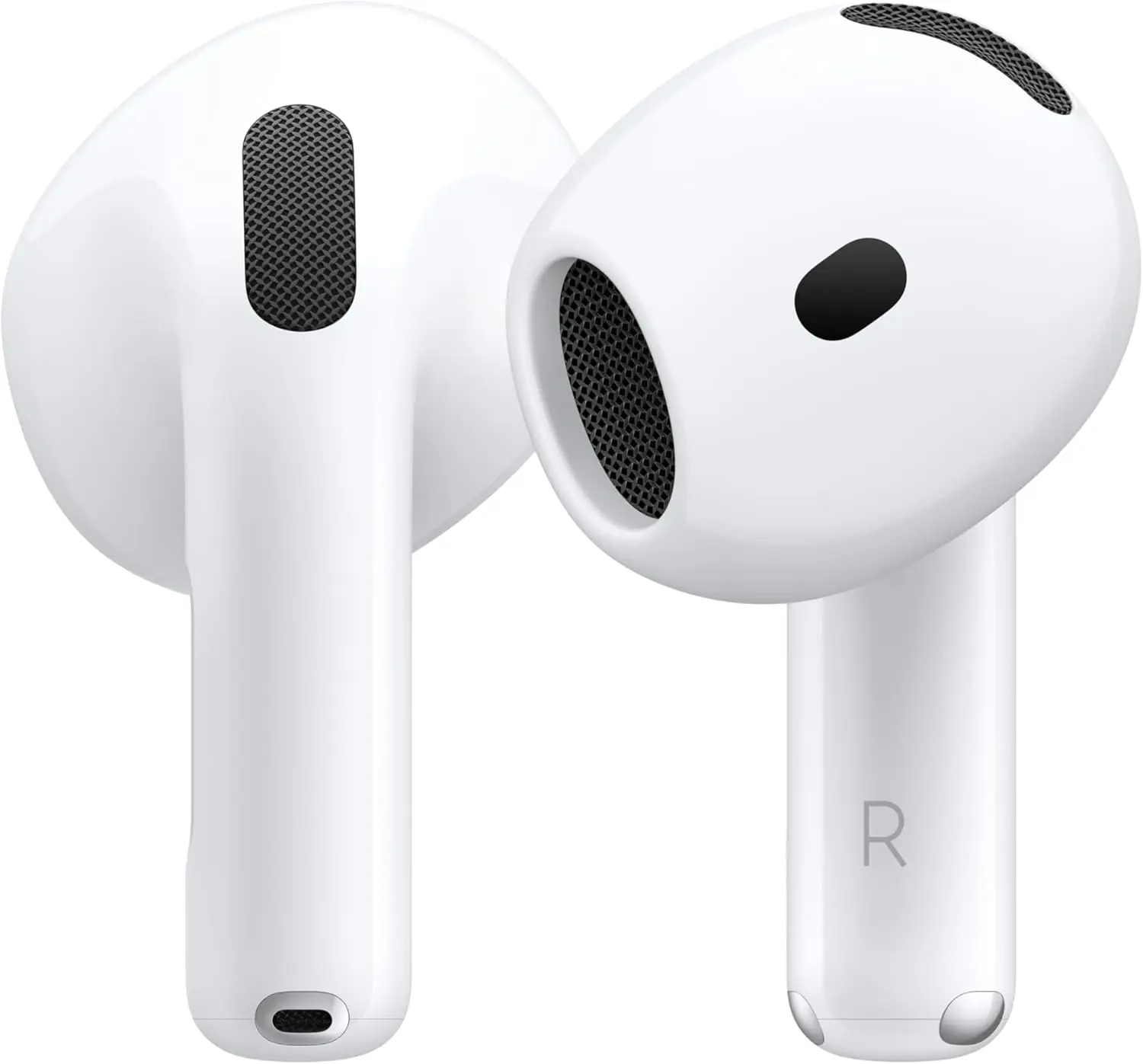 Apple AirPods 4 Wireless Earbuds, Bluetooth Headphones, Personalized Spatial Audio, Sweat and Water Resistant, USB-C Charging Case, H2 Chip, Up to 30 Hours of Battery Life, Setup for iPhone
