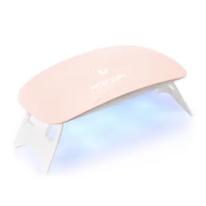 Morovan 6W UV Nail Lamp Pocketdry 8W Mini LED Light for Nails Flash Cure, USB Portable Gel Polish Dryer with 60s 120s Timer Setting, Professional Gel Curing Lamp for Manicure Nail Art Salon, Home DIY