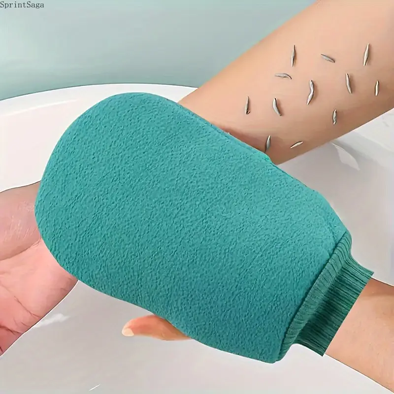 Exfoliating Bath Gloves 3pcs Dual-Sided Body Scrubber with Rough Soft Textures for Deep Cleaning for Sports Outdoor Use
