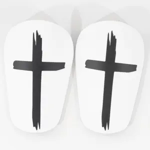 Mini Cross Design Soccer Shin Guard, 1 Pair Thickened Adult Leg Protector, Football Shin Guard for Men & Women, Outdoor Football Supplies, Football Equipment