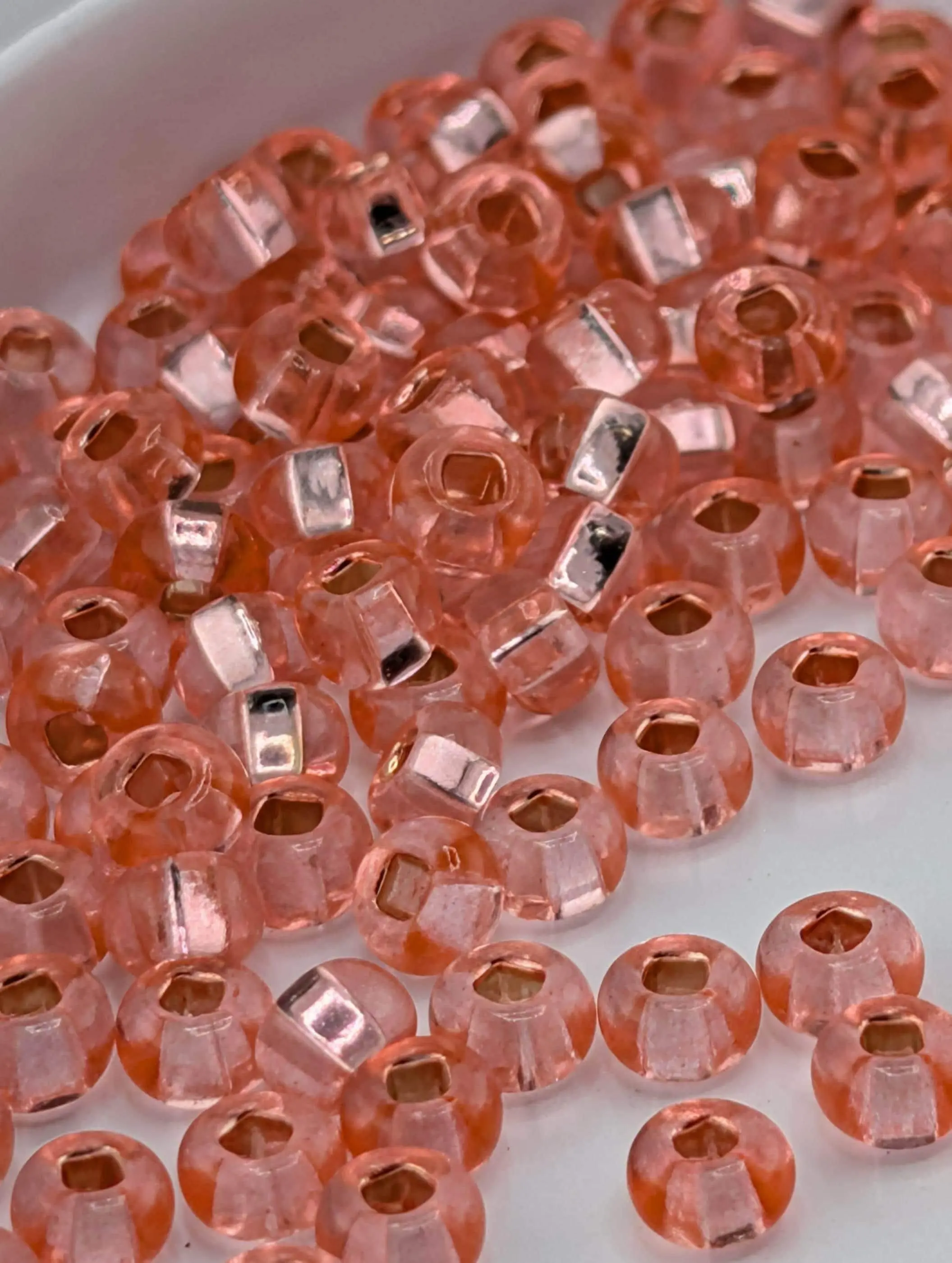 Transparent Light Pink SilverLined Size 6/0 Seed Beads - Preciosa Ornela Czech Glass, 20g Tube - Bead Weaving, Embroidery & DIY Jewelry