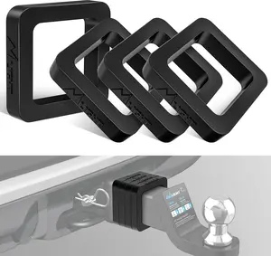 Nilight 2.5Inch Hitch Receiver Silencer Pads (4 Pack) - Red - Universal Fit for Trailer Hitches