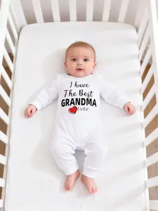 Baby Cartoon Print Casual Long Sleeve Romper, Toddler Outfit, Suitable for Toddler Boys Girls Fall Winter Outdoor Playwear, Baby Girl Clothes