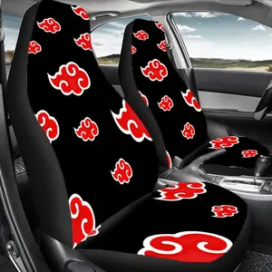 Anime Cloud Ninja Symbol Design Car Seat Cover, Durable Polyester Car Seat Protector, Universal Car Interior Accessories for Front & Rear Seats, Car Seat Decorative