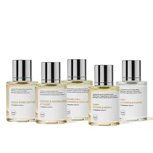 The Genderless Collection, Dossier Originals, 50ml, Eau de Parfum, Oud & Rose on Fire, Orchid & Sandalwood at Dusk, Caramelized Lavender & Hazelnut, Sunny Vetiver & Neroli, Fiery Leather & Rhubarb