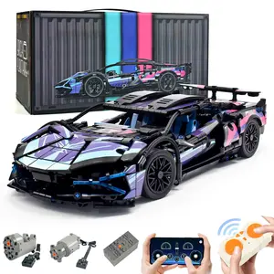 Cyberpunk RC Building Toys, 1:14 Technical Sports Racing Car, with Motors and Rechargeable Battery, Gift for Adults Kids 12+