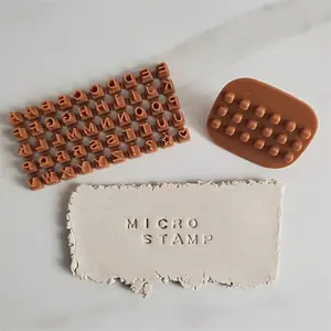 3pcs/set Mini Alphabet & Numbers Plastic Stamp For Making Polymer Clay Crafts, DIY Earring Cutting Molds, Jewelry Pendant Crafting Mold With Mini Storage Case