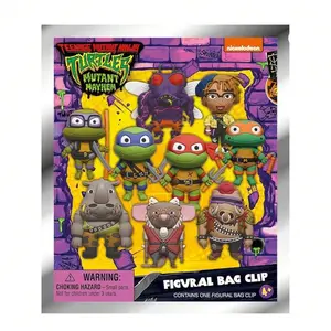 Nickelodeon Teenage Mutant Ninja Turtles Officially Licensed Blind Bag, 3D Figurine Keychain, Anime Collector Item, Backpack Decor, Mystery Bag Charm