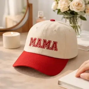 Mama Embroidered Two-Tone Baseball Cap, Mom Hat, Mother's Day Gift
