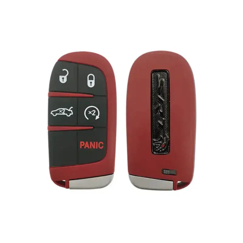 Premium Red SRT Hellcat Key Fob Cover for Dodge Challenger Charger Redeye Demon RAM TRX Trackhawk - Protective Key Case Shell, Car Key Cover, Vehicle