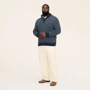 Men's Tall Nordic Stitch Pullover Sweater - Woolrich Navy Blue LT