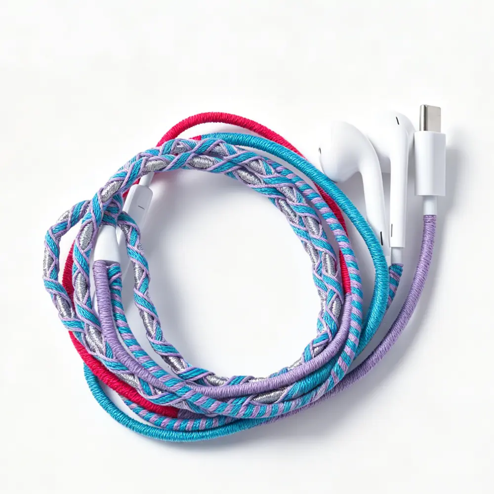 Wrapped Wired In-Ear Headphones, USB-C