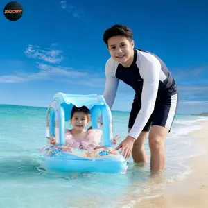 Inflatable Water Toy Pool Floating Boat Pool Tube Ring Toy Summer Beach Treasure Inflatable Swimming Float Kids Pool Float Swim Shade