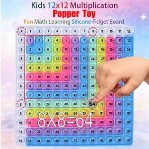 1pc Upgraded 12×12 Multiplication Learning Toy –  Fun & Stress-Relieving  Math Pop game board for Kids for children Classroom&Homeschool Game,Birthday& Christmas gifts. Math Game Table Math Games