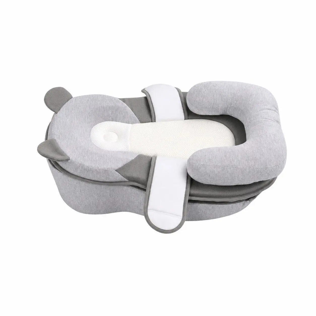 KVZKVZ 2‑in‑1 Baby Nursing Pillow, Detachable Wedge, Adjustable Footrest, Breathable Mesh, 23.6 In, Breastfeeding Essentials, Newborn & Mom Must‑Have Baby Items
