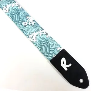Blue Wave Ukulele Strap - Ocean Ukulele Strap -Handmade - Double Padded-Ukulele