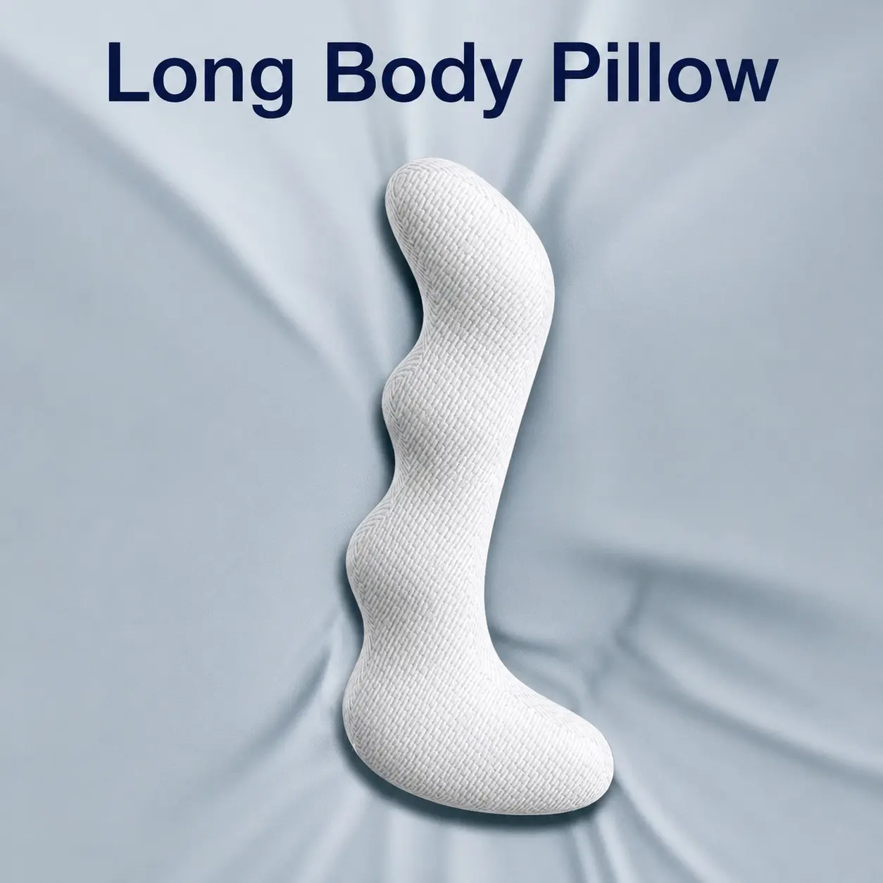 Long Memory Foam Body Pillow, Soft Full Body Sleeping Pillow for Side Sleepers, Comfortable Bed Pillow for Leg Rest, Back Rest, Sofa & Bedroom Use