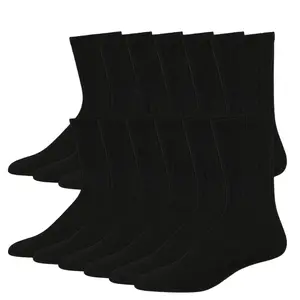 12 Pairs Premium Cotton Crew Socks Quality Athletic Sport Workout Mid Calf Socks Unisex Quarter Socks Compress Running Comfort Cozy Sweat-absorbing Anti-Slip Comfy Solid Ankle Soccer Chicano Value Pack