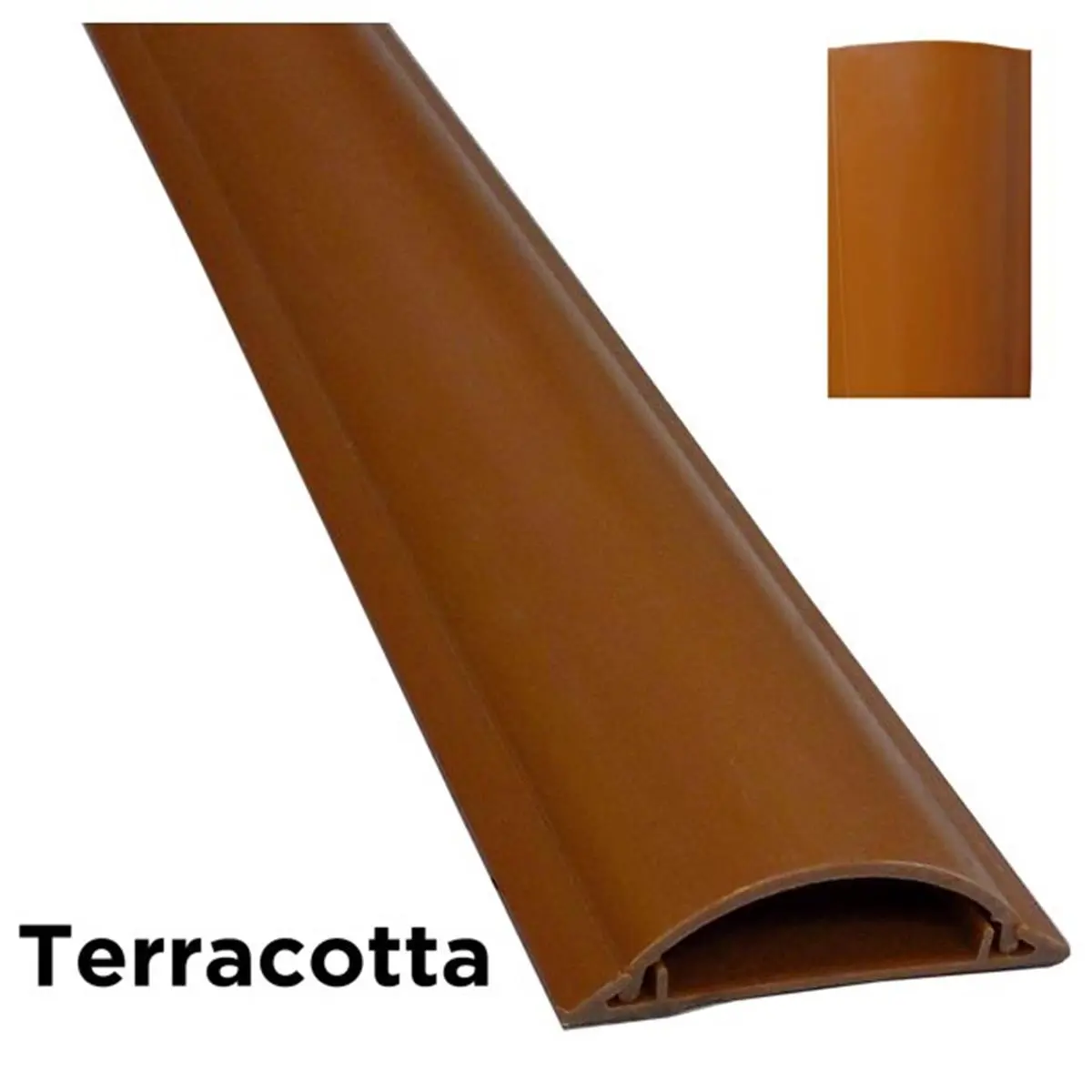 Electriduct CSX-3-59-BN 59 in. Protector Cord Cover with Adhesive Backing, Brown