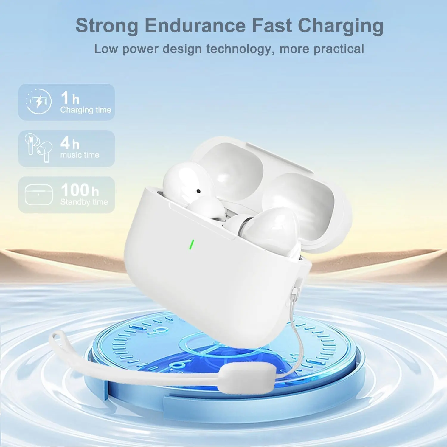 Wireless Earbuds,Bluetooth 5.3 Headphones Ear Buds with Noise Cancelling Mic,3D Stereo in Ear Earphones with Deep Bass Clear Calls,IPX7 Waterproof Bluetooth Earbuds for Phones/Sports/Laptop