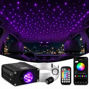 300 Starlight Headliner Kit , 16W RGBW Fiber Optic Light for Car Roof, Music Sync Car Ceiling Light for GMC Truck Decoration Ambient Light,500 Twinkle Starlight On Car Roof for glow ride fathersdaygiftideas