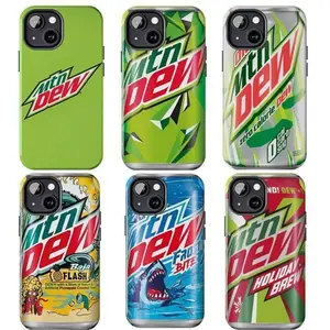 Green Mountain Dew Soda Can Soft Drink Logo Aesthetic Heavy Duty Tough Phone Case Suitable for iPhone 17-11 Pro Max/Plus and  Samsung Galaxy S23-25