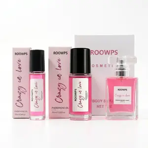 CRAZY IN LOVE Floral Roll-On Women's Fragrance Oil Multi-Pack - Girly Bottle Design, Multi-Refill Option, Fragrance Women's Fragrance, Multi-Refill Women's Fragrance