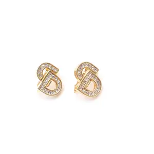 Pre-owned Dior Crystal CD Clip On Earrings W21531