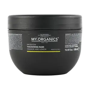 My Organics Volumizing Hair Mask for Fine Hair - 500ml, Lightweight & Smoothing, Lemon & Orange Scent, Boosts Volume & Body