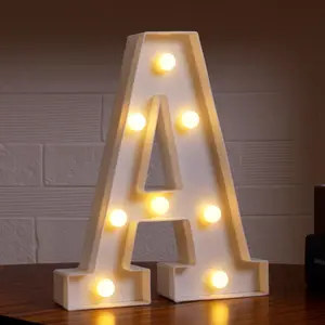 Led Marquee Letters, 26 Alphabet Light Up Letters, Small Led Letter Lights, Battery Powered Lighted Letter for Party, Table, Birthday Decor (A)
